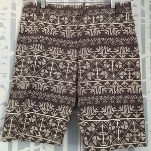 Cake Couture Brown Cotton with Embroidery Shorts size Large